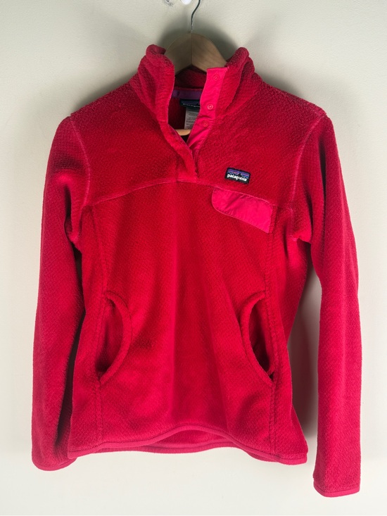 Patagonia Sweaters - $139 Patagonia Re-Tool Snap-T Fleece Synchilla Pullover Jacket HOT PINK Sz Small